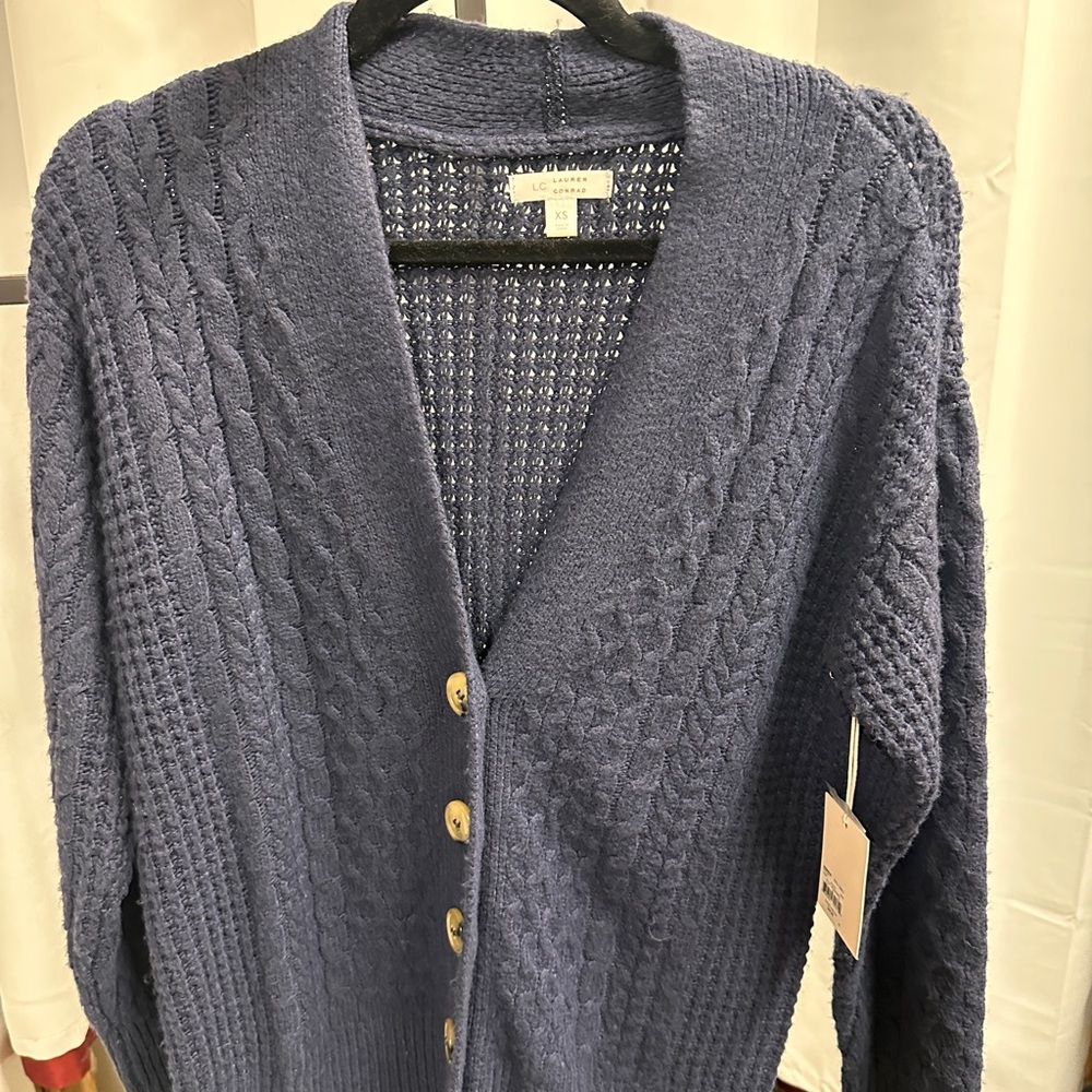 NEW Lauren Conrad Navy Cardigan